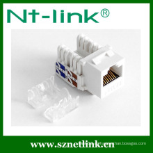 90 grados UTP gato 5e RJ45 Keystone Jack